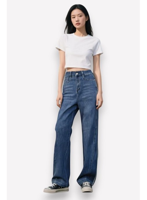 Straight Cut Puddle Jeans