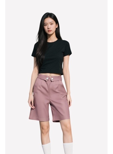 Square Shaped Button Shorts